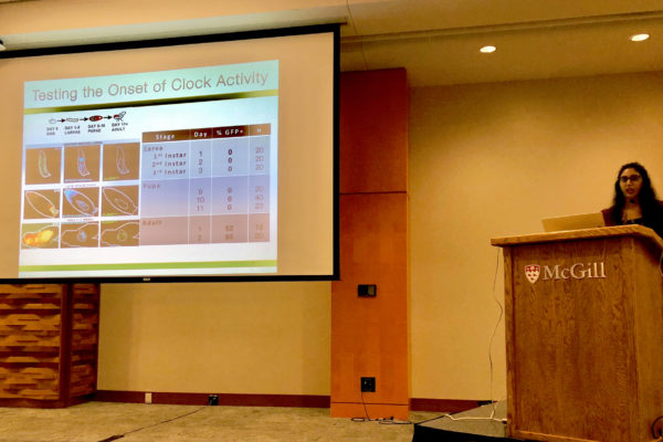 Kathyani — 1st winner of the 2019 Canadian Society for Chronobiology Presentation Awards