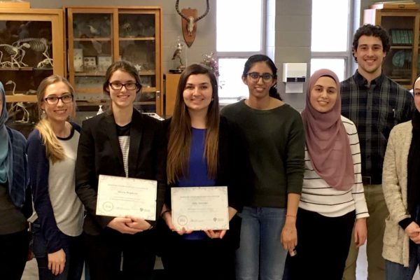 Undergraduate awardees Amy Zuccato and Alyssa Stephens